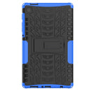 For Samsung Galaxy Tab A7 Lite Tire Texture Shockproof TPU+PC Protective Case with Holder(Blue)