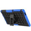 For Samsung Galaxy Tab A7 Lite Tire Texture Shockproof TPU+PC Protective Case with Holder(Blue)