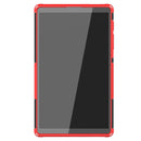For Samsung Galaxy Tab A7 Lite Tire Texture Shockproof TPU+PC Protective Case with Holder(Red)