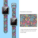 Silicone Printing Integrated Watch Case Watch Band For Apple Watch Series 7 45mm / & 6 & SE & 5 & 4 44mm(Ferris Wheel)