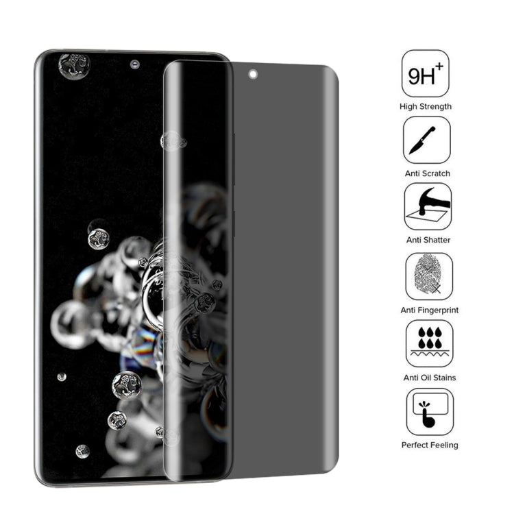 For Samsung Galaxy S20 Ultra 0.3mm 9H Surface Hardness 3D Curved Surface Privacy Glass Film