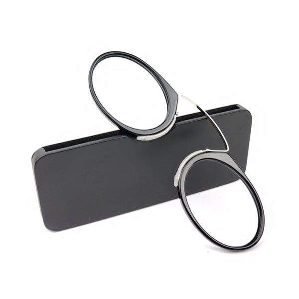 Mini Clip Nose Style Presbyopic Glasses without Temples, Positive Diopters:+2.00(Black)