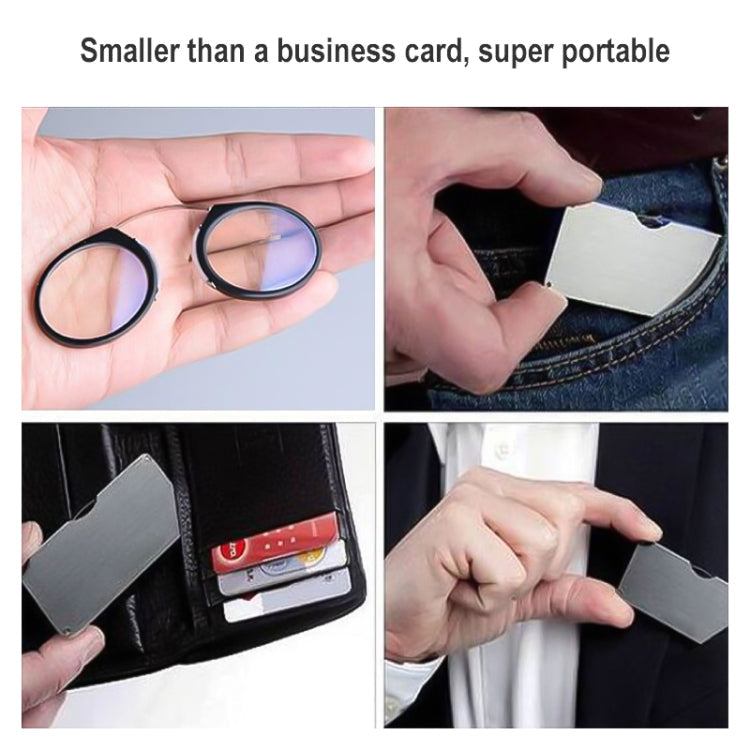 Mini Clip Nose Style Presbyopic Glasses without Temples, Positive Diopters:+2.00(Black)