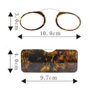 Mini Clip Nose Style Presbyopic Glasses without Temples, Positive Diopters:+3.50(Red)