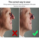 Mini Clip Nose Style Presbyopic Glasses without Temples, Positive Diopters:+3.50(Red)