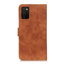 For Samsung Galaxy A03s 166mm Version KHAZNEH Retro Texture PU + TPU Horizontal Flip Leather Case with Holder & Card Slots & Wallet(Brown)