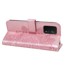 For OPPO A74 4G / F19 4G 7-petal Flowers Embossing Pattern Horizontal Flip PU Leather Case with Holder & Card Slots & Wallet & Photo Frame(Rose Gold)