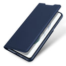 For Samsung Galaxy S21 FE DUX DUCIS Skin Pro Series Horizontal Flip PU + TPU Leather Case with Holder & Card Slots(Blue)