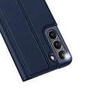 For Samsung Galaxy S21 FE DUX DUCIS Skin Pro Series Horizontal Flip PU + TPU Leather Case with Holder & Card Slots(Blue)