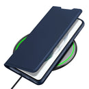 For Samsung Galaxy S21 FE DUX DUCIS Skin Pro Series Horizontal Flip PU + TPU Leather Case with Holder & Card Slots(Blue)