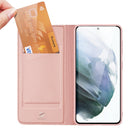 For Samsung Galaxy S21 FE DUX DUCIS Skin Pro Series Horizontal Flip PU + TPU Leather Case with Holder & Card Slots