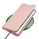 For Samsung Galaxy S21 FE DUX DUCIS Skin Pro Series Horizontal Flip PU + TPU Leather Case with Holder & Card Slots