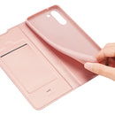 For Samsung Galaxy S21 FE DUX DUCIS Skin Pro Series Horizontal Flip PU + TPU Leather Case with Holder & Card Slots