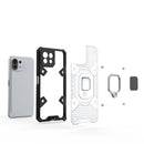 For Xiaomi Mi 11 Lite Space PC+TPU Shockproof Case with Ring Holder(White)