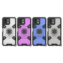 For Xiaomi Mi 11 Lite Space PC+TPU Shockproof Case with Ring Holder(White)