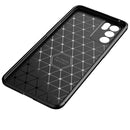 For OPPO Reno6 5G Carbon Fiber Texture Shockproof TPU Case(Brown)