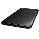 For OPPO Reno6 5G Carbon Fiber Texture Shockproof TPU Case(Brown)