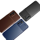 For OPPO Reno6 5G Carbon Fiber Texture Shockproof TPU Case(Brown)