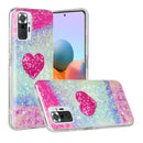 For Xiaomi Redmi Note 10 Pro Marble Pattern Soft TPU Protective Case(Red Love)