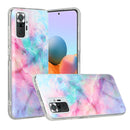 For Xiaomi Redmi Note 10 Pro Marble Pattern Soft TPU Protective Case(Pink Green)
