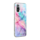 For Xiaomi Redmi Note 10 Pro Marble Pattern Soft TPU Protective Case(Pink Green)
