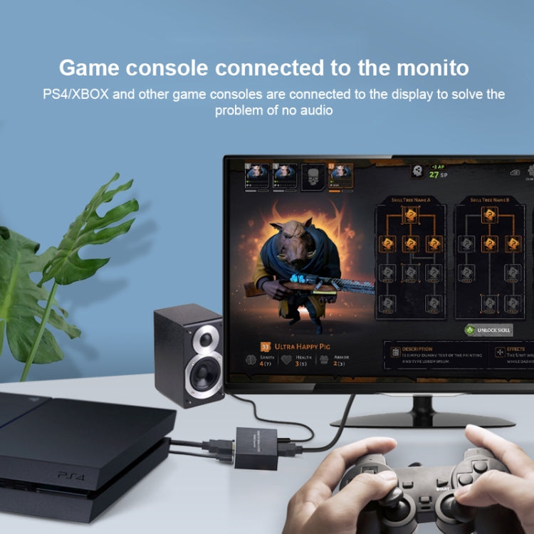 NK-330M 4K x 2K 60Hz HDMI to HDMI + Audio Converter(Black)