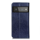 For Google Pixel 6 Pro Magnetic Crazy Horse Texture Horizontal Flip Leather Case with Holder & Card Slots & Wallet(Blue)