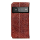 For Google Pixel 6 Pro Magnetic Crazy Horse Texture Horizontal Flip Leather Case with Holder & Card Slots & Wallet(Brown)