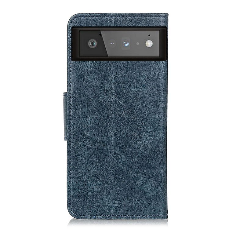 For Google Pixel 6 Mirren Crazy Horse Texture Horizontal Flip Leather Case with Holder & Card Slots & Wallet(Blue)