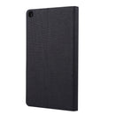 For Samsung Galaxy Tab A7 Lite 8.7 T220 / T225 Horizontal Flip TPU + Fabric PU Leather Protective Case with Name Card Clip(Black)