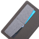 For Samsung Galaxy Tab A7 Lite 8.7 T220 / T225 Horizontal Flip TPU + Fabric PU Leather Protective Case with Name Card Clip(Black)