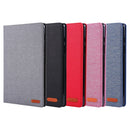 For Samsung Galaxy Tab A7 Lite 8.7 T220 / T225 Horizontal Flip TPU + Fabric PU Leather Protective Case with Name Card Clip(Black)