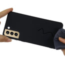 For Samsung Galaxy S21 FE 5G Pure Color Liquid Silicone Shockproof Full Coverage Case(Black)