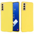 For Samsung Galaxy S21 FE 5G Pure Color Liquid Silicone Shockproof Full Coverage Case(Yellow)