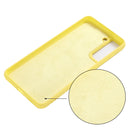 For Samsung Galaxy S21 FE 5G Pure Color Liquid Silicone Shockproof Full Coverage Case(Yellow)