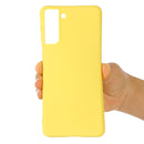 For Samsung Galaxy S21 FE 5G Pure Color Liquid Silicone Shockproof Full Coverage Case(Yellow)