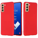 For Samsung Galaxy S21 FE 5G Pure Color Liquid Silicone Shockproof Full Coverage Case(Red)