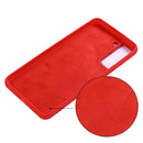 For Samsung Galaxy S21 FE 5G Pure Color Liquid Silicone Shockproof Full Coverage Case(Red)