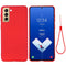 For Samsung Galaxy S21 FE 5G Pure Color Liquid Silicone Shockproof Full Coverage Case(Red)