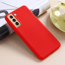 For Samsung Galaxy S21 FE 5G Pure Color Liquid Silicone Shockproof Full Coverage Case(Red)