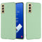 For Samsung Galaxy S21 FE 5G Pure Color Liquid Silicone Shockproof Full Coverage Case(Green)
