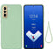 For Samsung Galaxy S21 FE 5G Pure Color Liquid Silicone Shockproof Full Coverage Case(Green)