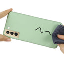 For Samsung Galaxy S21 FE 5G Pure Color Liquid Silicone Shockproof Full Coverage Case(Green)