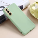 For Samsung Galaxy S21 FE 5G Pure Color Liquid Silicone Shockproof Full Coverage Case(Green)