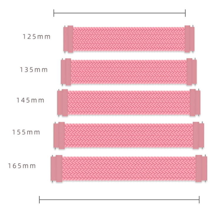 For Huawei Watch 3 / 3 Pro Adjustable Nylon Braided Elasticity Watch Band, Size:135mm(Blue White)