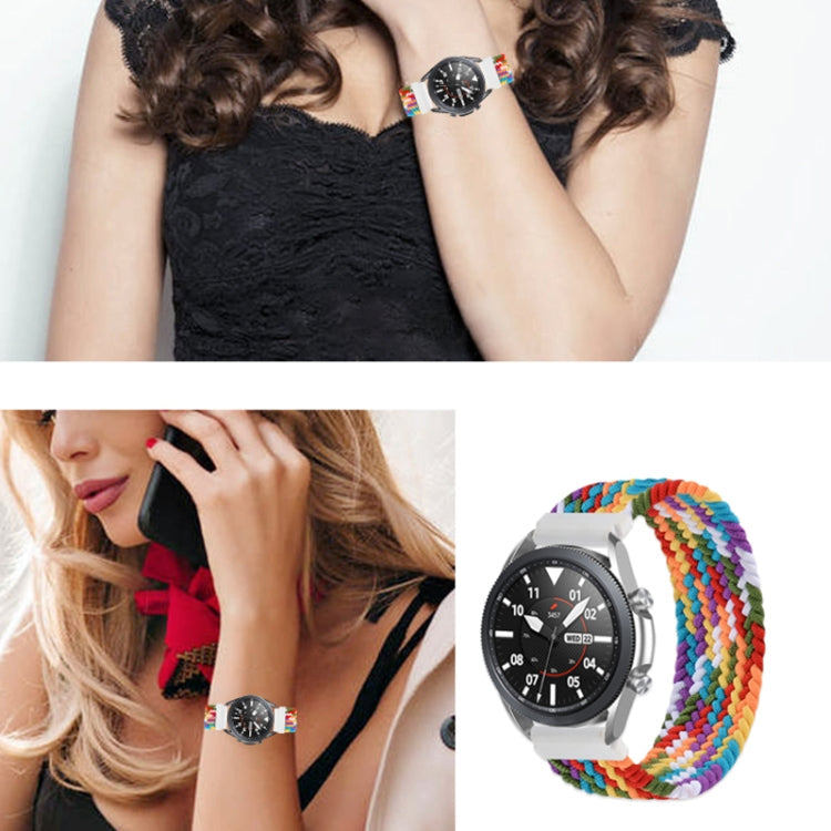 For Huawei Watch 3 / 3 Pro Adjustable Nylon Braided Elasticity Watch Band, Size:135mm(Red Black)