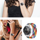 For Huawei Watch 3 / 3 Pro Adjustable Nylon Braided Elasticity Watch Band, Size:135mm(Red White)