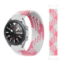 For Huawei Watch 3 / 3 Pro Adjustable Nylon Braided Elasticity Watch Band, Size:145mm(Pink White)