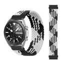 For Huawei Watch 3 / 3 Pro Adjustable Nylon Braided Elasticity Watch Band, Size:155mm(Black White)