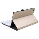 A220 Splittable Bluetooth Keyboard Leather Tablet Case for Samsung Galaxy Tab A7 Lite 8.7 T220 / T225, with Holder & Elastic Band Function(Gold)
